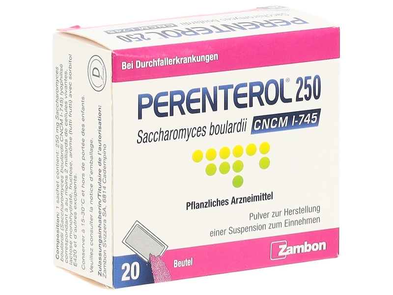 PERENTEROL pulver 250 mg beutel 20 stück
