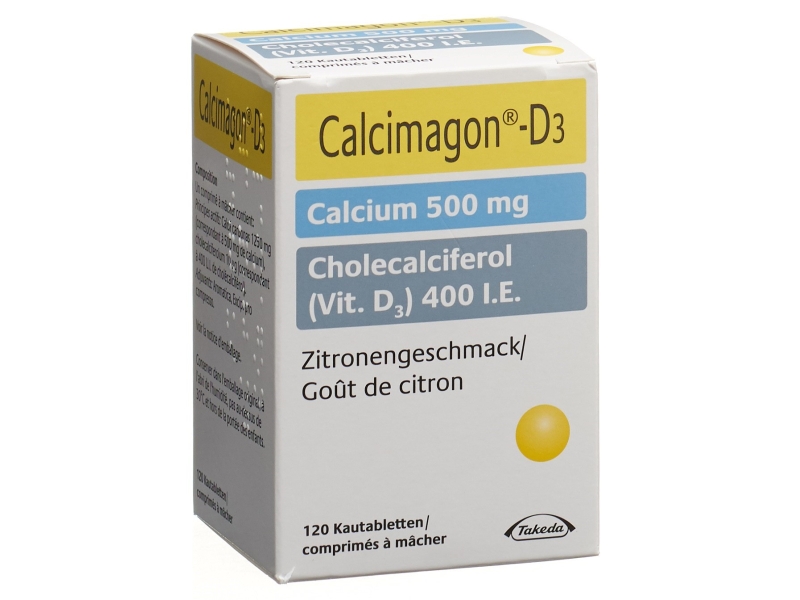 CALCIMAGON D3 compresse da masticare limone 120 pezzi