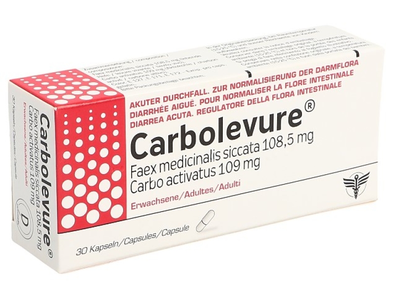 CARBOLEVURE capsules adulte 30 pièces