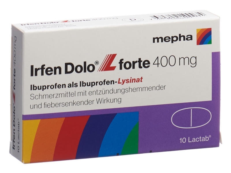 IRFEN DOLO L Forte Lactab 400 mg 10 pièces