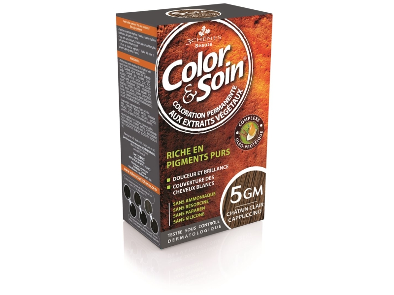 COLOR & SOIN Coloration 5GM Châtain Clair Cappuccino 135 ml