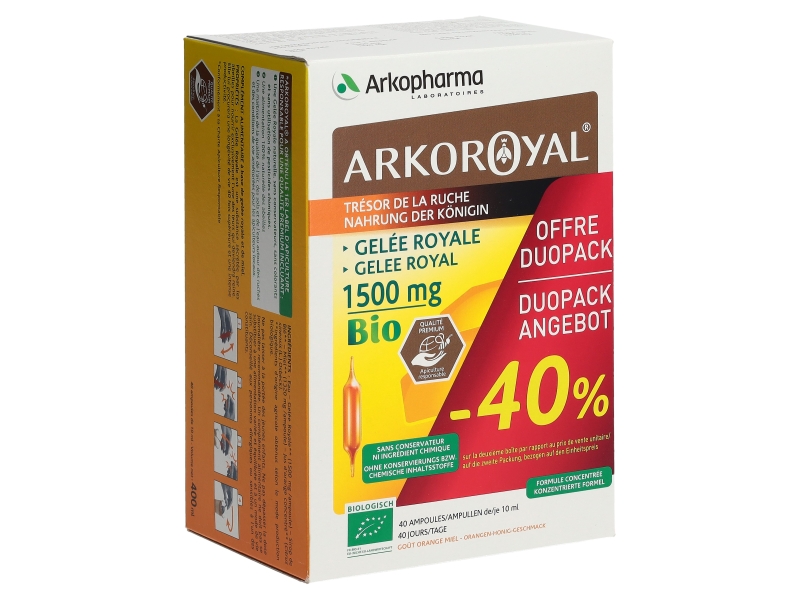 ARKOROYAL pappa reale 1500 mg bio duo 2 x 20 pezzi