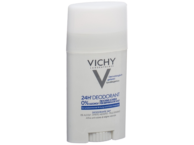 VICHY déodorant 24h sans sels d'aluminium apaisant stick 40 ml