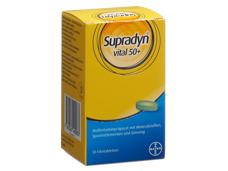 SUPRADY Vital 50+ Comprimés Pelliculés 30 Pièces