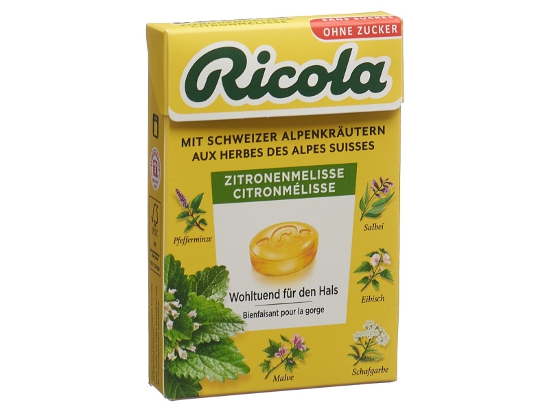 RICOLA citron mélisse bonb ss av stevia box 50 g