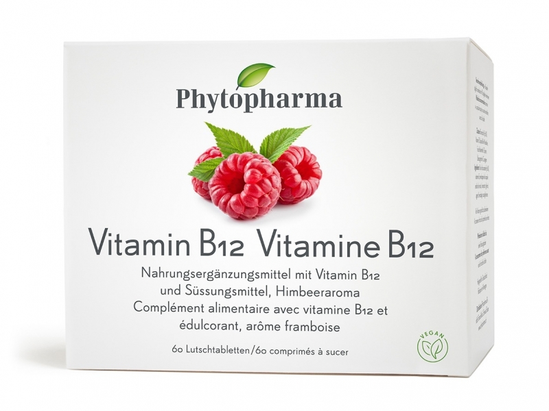 PHYTOPHARMA Vitamine B12 Comprimés à sucer 60 Pièces